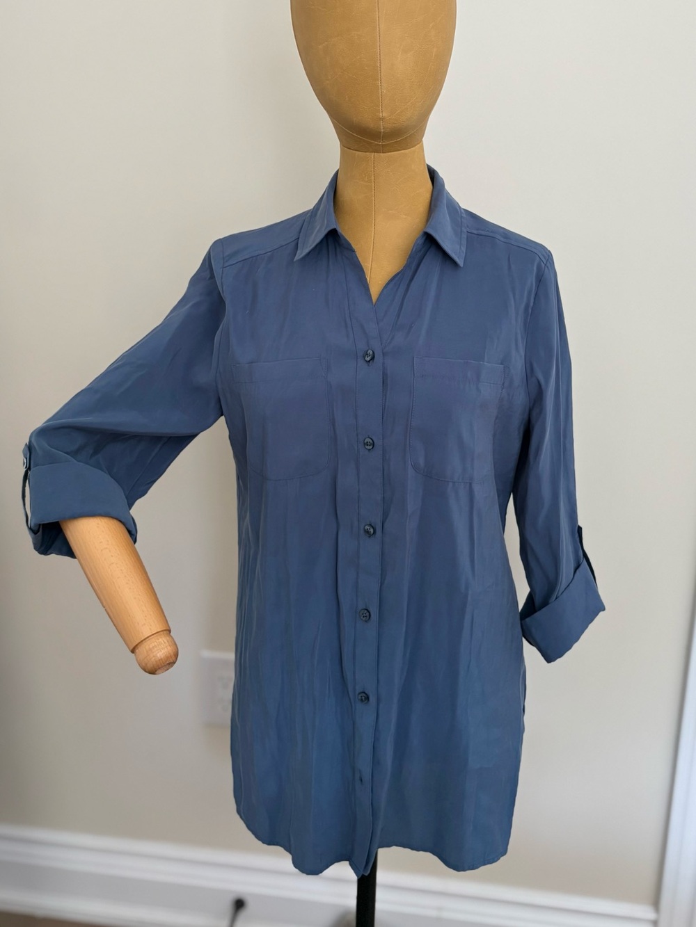 CHICO’s Dusty Blue Modal Blend Top (S)